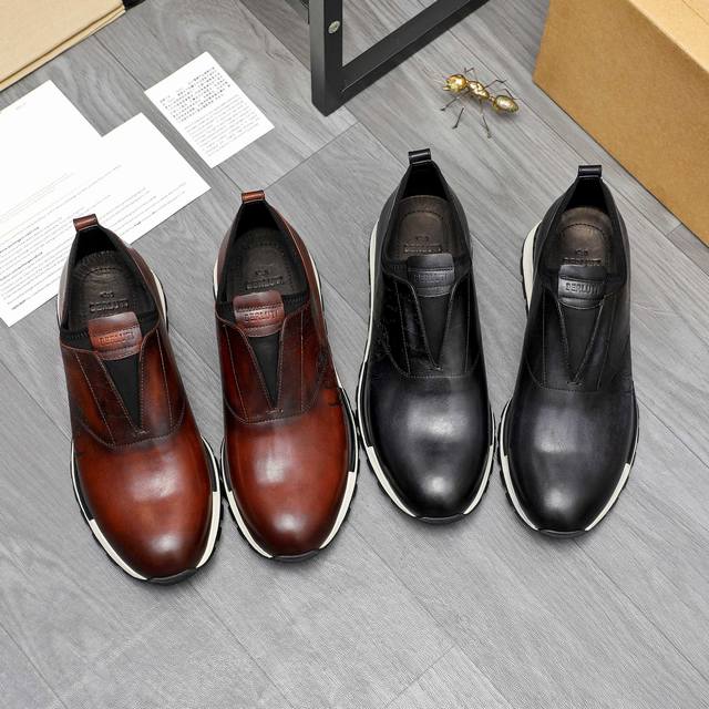 商品商标：Berluti 伯鲁提 商务休闲鞋 正码码数: 39-45 商品材料：精选 头层牛皮鞋面，牛皮内里 原版大底